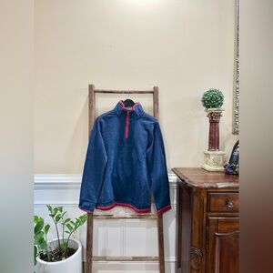 Fat Face Blue Pullover Quarter Neck Sweat Top